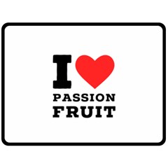 I Love Passion Fruit Fleece Blanket (large) by ilovewhateva