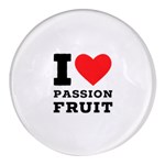 I love passion fruit Round Glass Fridge Magnet (4 pack) Front