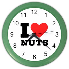 I Love Nuts Color Wall Clock by ilovewhateva