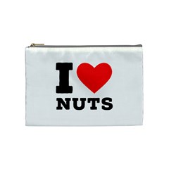 I Love Nuts Cosmetic Bag (medium) by ilovewhateva