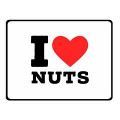 I Love Nuts Fleece Blanket (small) by ilovewhateva