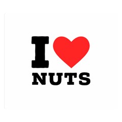 I Love Nuts Two Sides Premium Plush Fleece Blanket (small) by ilovewhateva