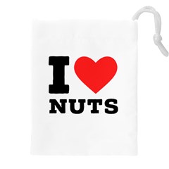 I Love Nuts Drawstring Pouch (4xl) by ilovewhateva