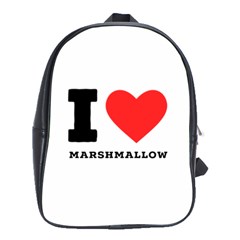 I Love Marshmallow  School Bag (large) by ilovewhateva