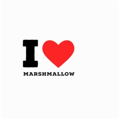 I Love Marshmallow  Small Garden Flag (two Sides) by ilovewhateva