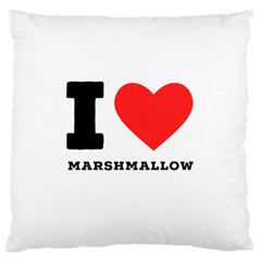 I Love Marshmallow  Large Cushion Case (two Sides) by ilovewhateva