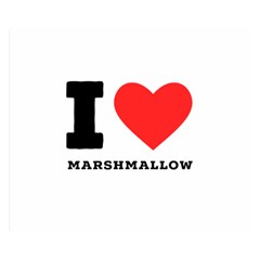 I Love Marshmallow  Two Sides Premium Plush Fleece Blanket (small) by ilovewhateva