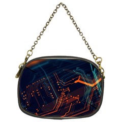 Abstract Colorful Circuit Chain Purse (two Sides) by Bakwanart