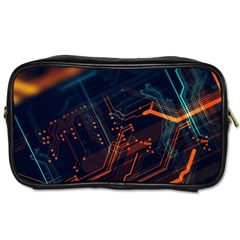 Abstract Colorful Circuit Toiletries Bag (two Sides) by Bakwanart