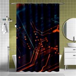 Abstract Colorful Circuit Shower Curtain 48  x 72  (Small)  Curtain(48  X 72 ) - 42.18 x64.8  Curtain(48  X 72 )