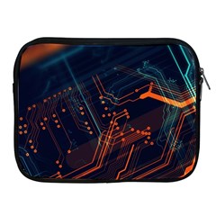 Abstract Colorful Circuit Apple Ipad 2/3/4 Zipper Cases by Bakwanart