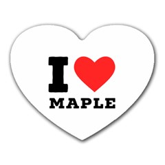 I Love Maple Heart Mousepad by ilovewhateva