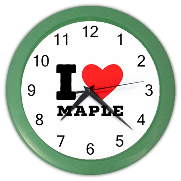 I love maple Color Wall Clock