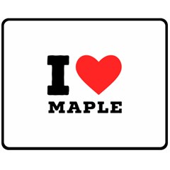 I Love Maple Two Sides Fleece Blanket (medium) by ilovewhateva