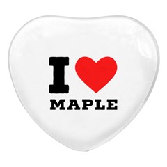 I Love Maple Heart Glass Fridge Magnet (4 Pack) by ilovewhateva