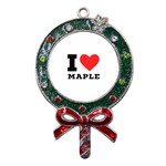 I love maple Metal X Mas Lollipop with Crystal Ornament Front