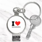 I love macadamia Nail Clippers Key Chain Front