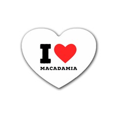 I Love Macadamia Rubber Coaster (heart) by ilovewhateva