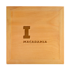 I Love Macadamia Wood Photo Frame Cube