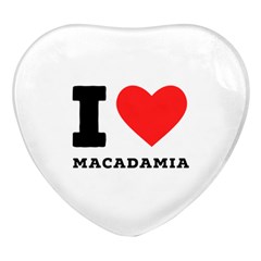 I Love Macadamia Heart Glass Fridge Magnet (4 Pack) by ilovewhateva