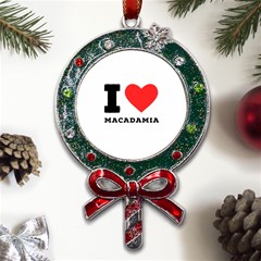 I Love Macadamia Metal X mas Lollipop With Crystal Ornament by ilovewhateva