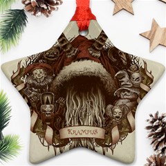 Christmas Dark Demon Evil Horror Krampus Ornament (star) by Bakwanart