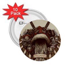 Christmas Dark Demon Evil Horror Krampus 2 25  Buttons (10 Pack)  by Bakwanart