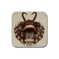 Christmas Dark Demon Evil Horror Krampus Rubber Coaster (square) by Bakwanart