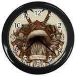 Christmas Dark Demon Evil Horror Krampus Wall Clock (Black) Front