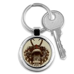 Christmas Dark Demon Evil Horror Krampus Key Chain (round) by Bakwanart