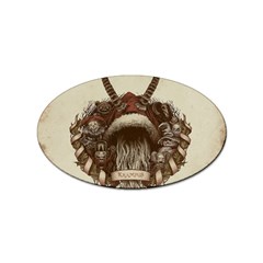 Christmas Dark Demon Evil Horror Krampus Sticker (oval) by Bakwanart