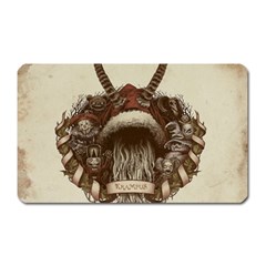 Christmas Dark Demon Evil Horror Krampus Magnet (rectangular) by Bakwanart