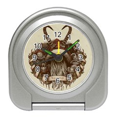 Christmas Dark Demon Evil Horror Krampus Travel Alarm Clock by Bakwanart