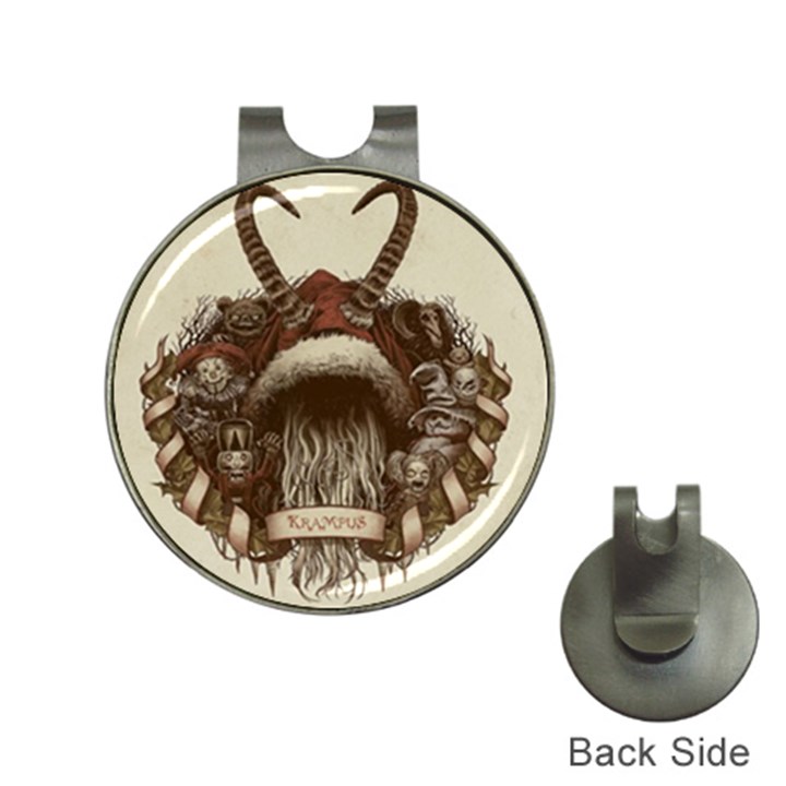 Christmas Dark Demon Evil Horror Krampus Hat Clips with Golf Markers