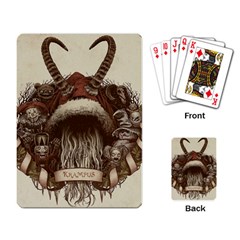 Christmas Dark Demon Evil Horror Krampus Playing Cards Single Design (rectangle) by Bakwanart