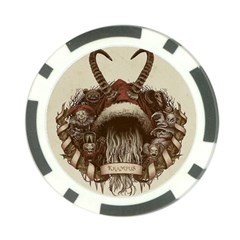 Christmas Dark Demon Evil Horror Krampus Poker Chip Card Guard by Bakwanart