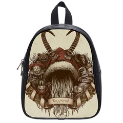 Christmas Dark Demon Evil Horror Krampus School Bag (small) by Bakwanart