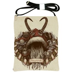 Christmas Dark Demon Evil Horror Krampus Shoulder Sling Bag by Bakwanart