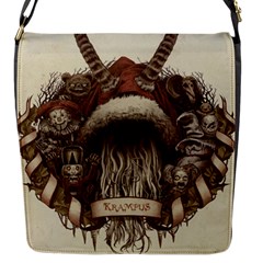 Christmas Dark Demon Evil Horror Krampus Flap Closure Messenger Bag (s) by Bakwanart