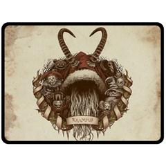 Christmas Dark Demon Evil Horror Krampus Two Sides Fleece Blanket (large)