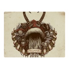 Christmas Dark Demon Evil Horror Krampus Two Sides Premium Plush Fleece Blanket (mini)