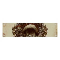 Christmas Dark Demon Evil Horror Krampus Banner And Sign 4  X 1 