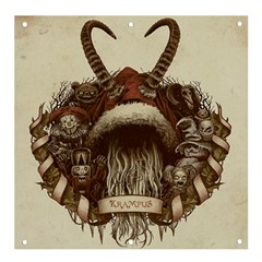 Christmas Dark Demon Evil Horror Krampus Banner And Sign 4  X 4 