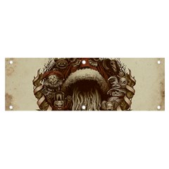 Christmas Dark Demon Evil Horror Krampus Banner And Sign 6  X 2 