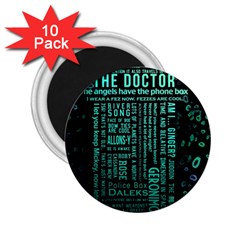 Tardis Doctor Who Technology Number Communication 2 25  Magnets (10 Pack) 