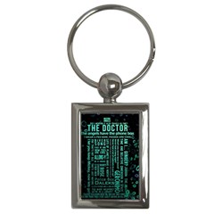 Tardis Doctor Who Technology Number Communication Key Chain (rectangle)