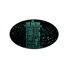 Tardis Doctor Who Technology Number Communication Sticker (oval)