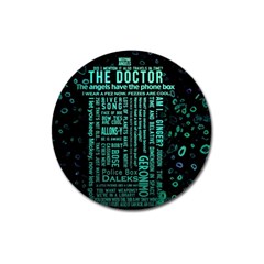 Tardis Doctor Who Technology Number Communication Magnet 3  (round)