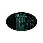 Tardis Doctor Who Technology Number Communication Sticker Oval (10 pack) Front