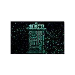 Tardis Doctor Who Technology Number Communication Sticker Rectangular (10 Pack) by Bakwanart